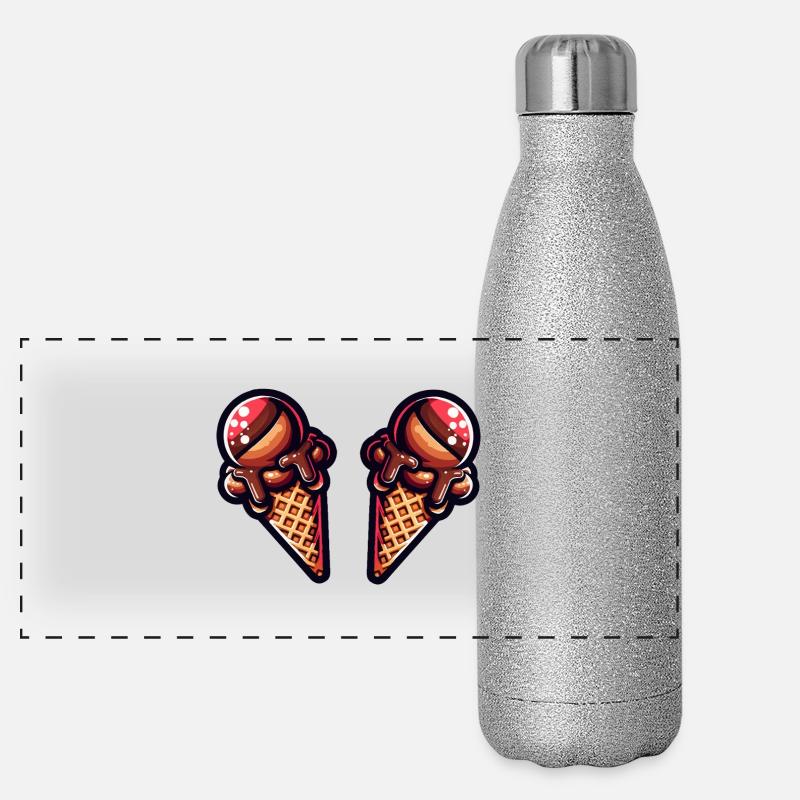 Eiscreme Panorama Glitzer Isolierflasche 500 ml