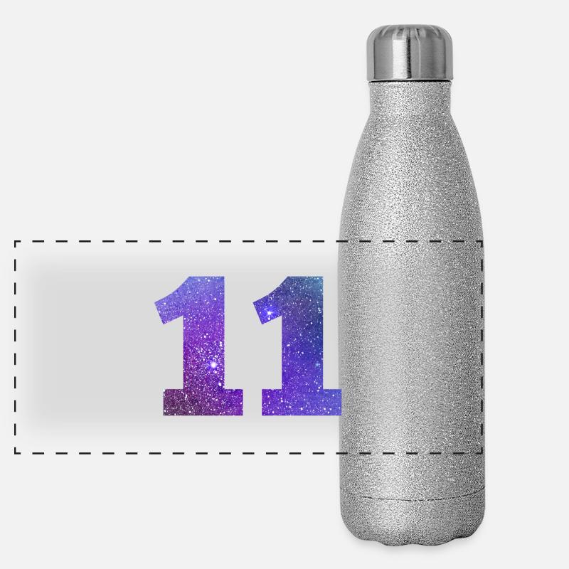 Numéro 11 galaxie Gourde isotherme panoramique pailletée 500 ml