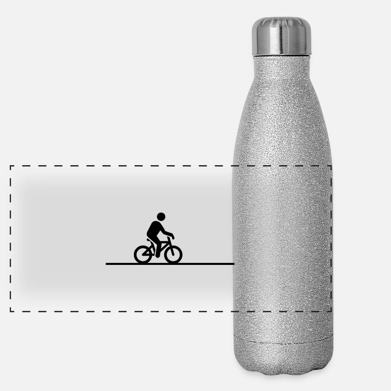 Motif vélo Gourde isotherme panoramique pailletée 500 ml