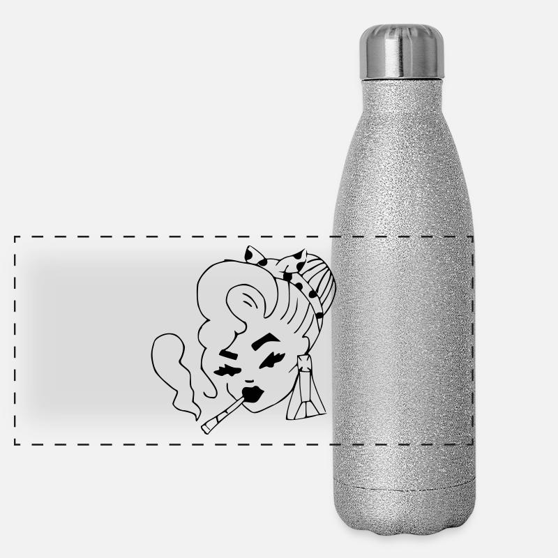 frau Panorama Glitzer Isolierflasche 500 ml