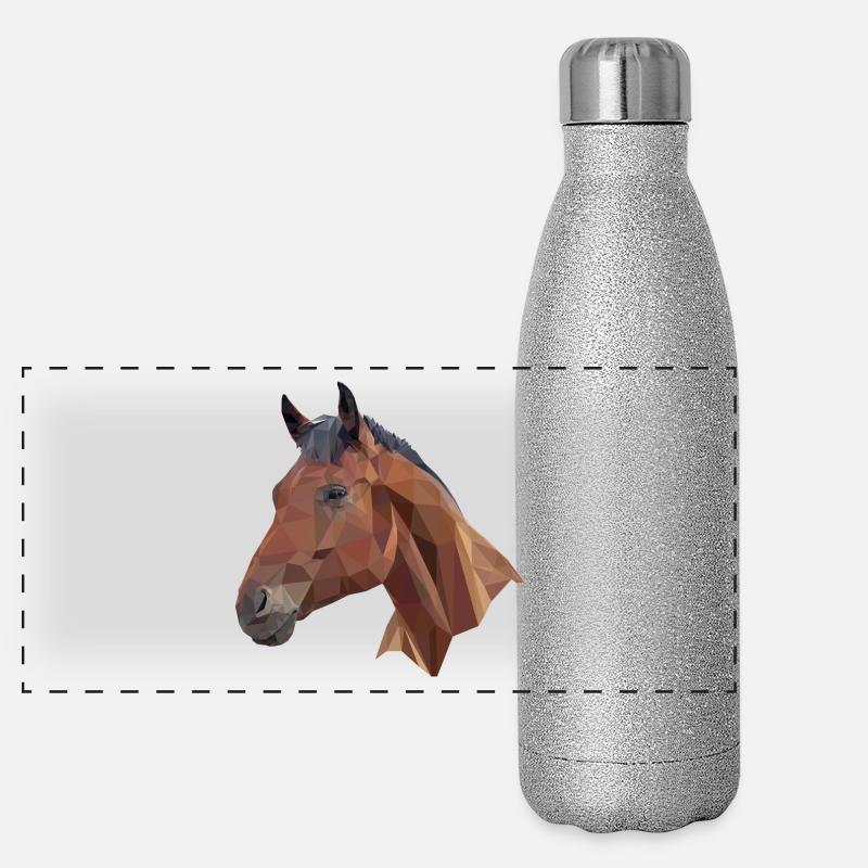 Cheval poly Gourde isotherme panoramique pailletée 500 ml