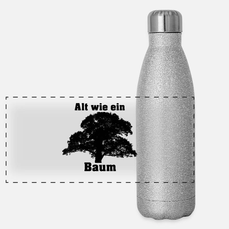 Alt wie ein Baum Panorama Glitzer Isolierflasche 500 ml