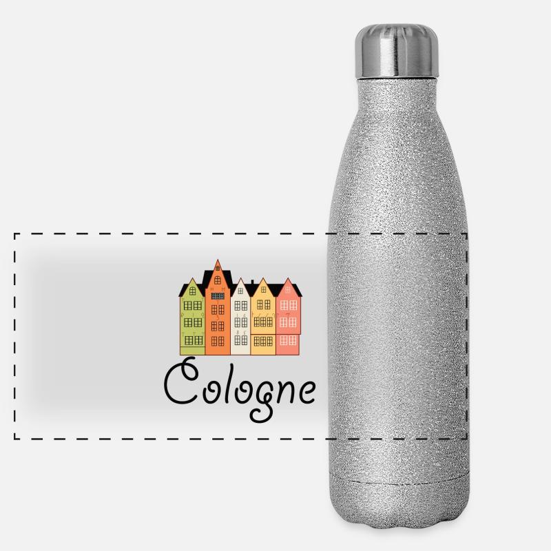 Idée cadeau de logo cologne mignon Gourde isotherme panoramique pailletée 500 ml