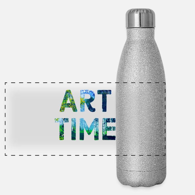 Art time - Panoramic Glitter Thermal Bottle 500 ml - silver glitter