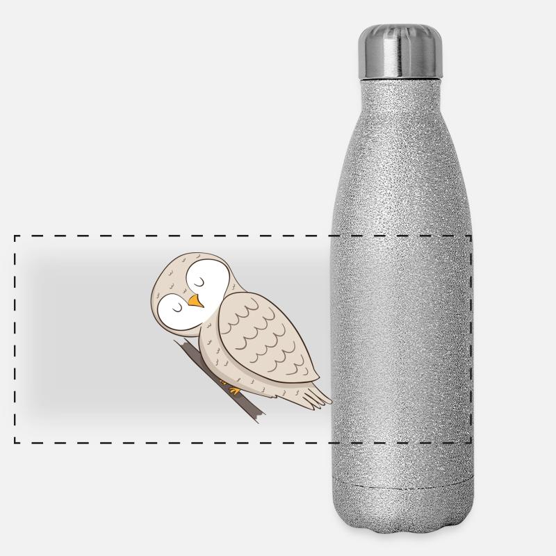 Hibou Gourde isotherme panoramique pailletée 500 ml