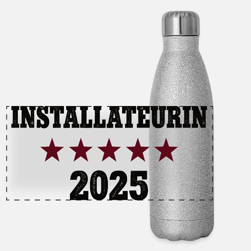 2026 Plumber Occupation Completion of apprenticeship passed Panoramic Glitter Thermal Bottle 500 ml
