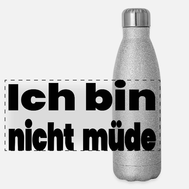 Müde Panorama Glitzer Isolierflasche 500 ml