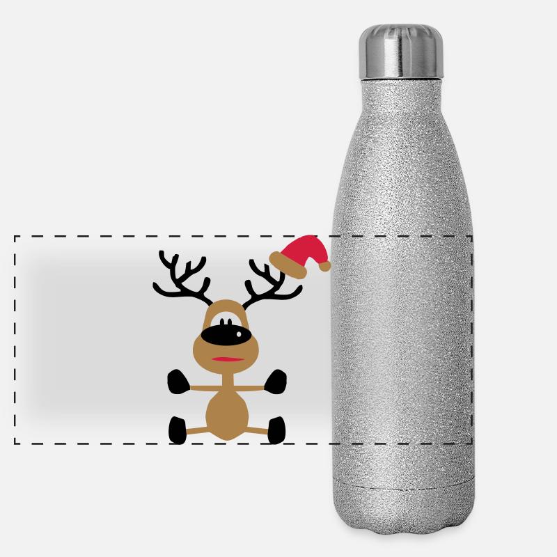Weihnachten Panorama Glitzer Isolierflasche 500 ml