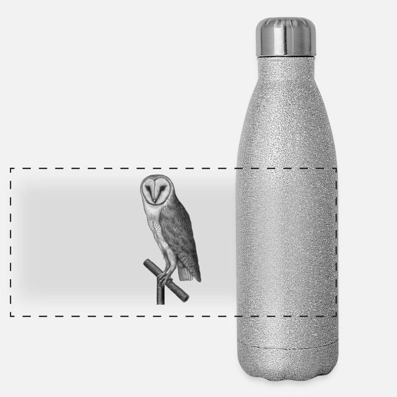 Eule Panorama Glitzer Isolierflasche 500 ml