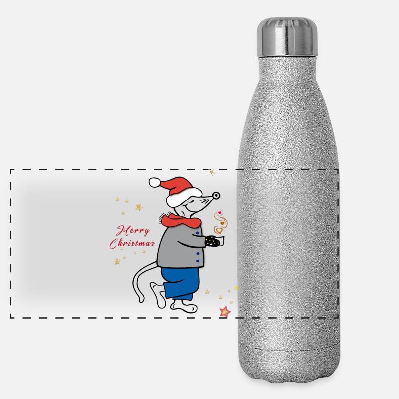 Merry Christmas, Advent Panoramic Glitter Thermal Bottle 500 ml