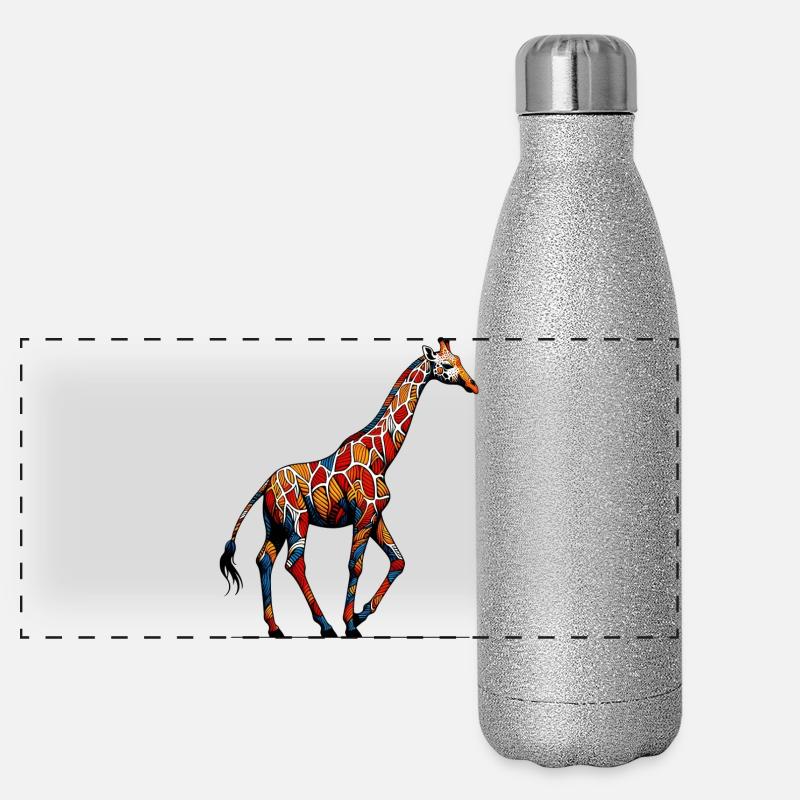 Girafe Gourde isotherme panoramique pailletée 500 ml