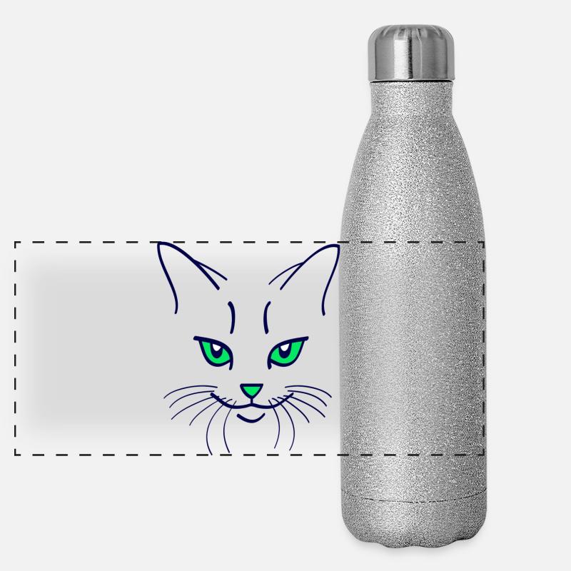 42 Couleur chat Gourde isotherme panoramique pailletée 500 ml