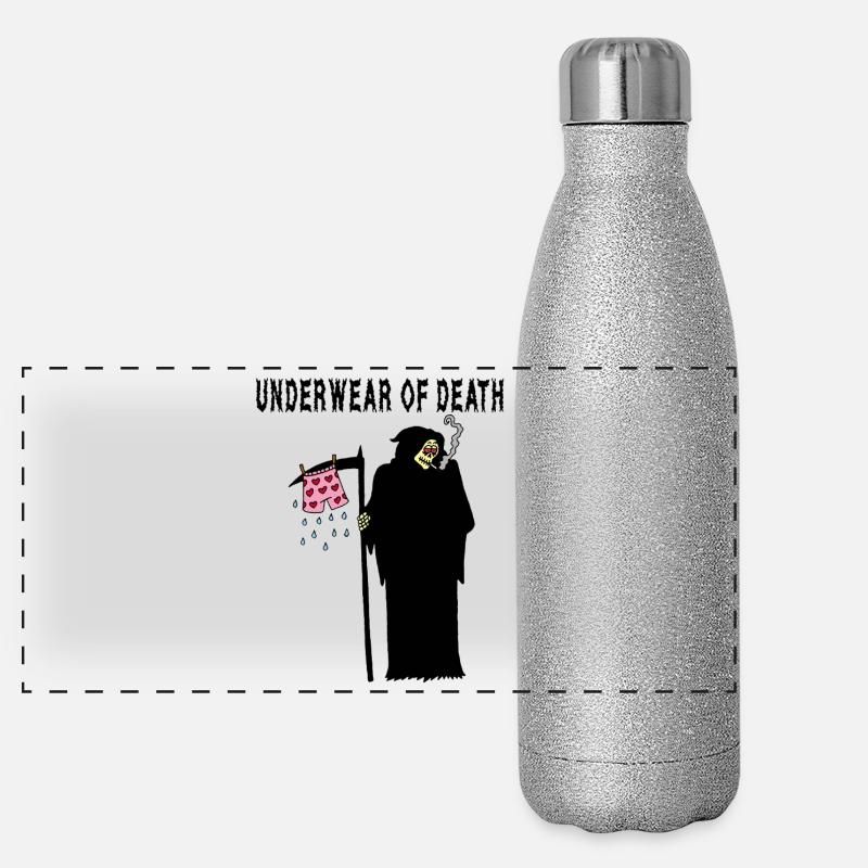 Die Unterhose des Todes Panorama Glitzer Isolierflasche 500 ml