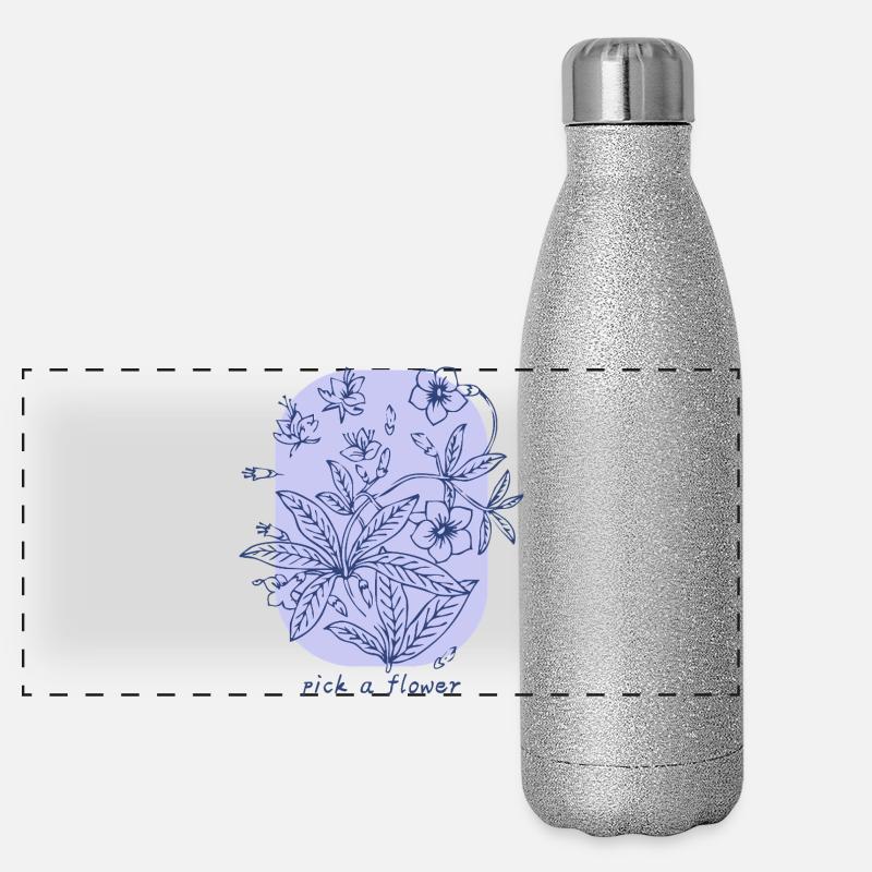 Pick a Flower Panoramic Glitter Thermal Bottle 500 ml