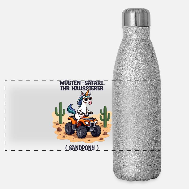 Licorne du désert Gourde isotherme panoramique pailletée 500 ml