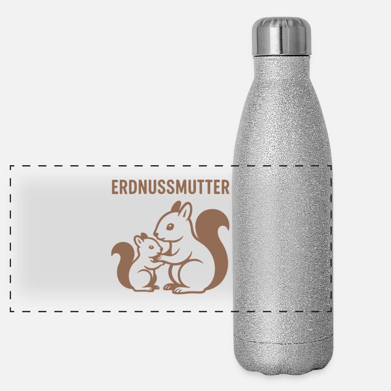 Peanut mother with squirrel motif Panoramic Glitter Thermal Bottle 500 ml