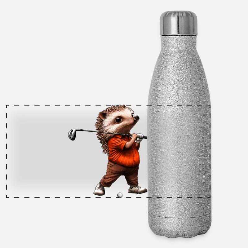 Hérisson de golf Gourde isotherme panoramique pailletée 500 ml