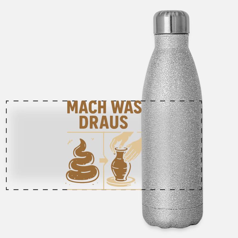 Töpferei mit Kot- Mach was draus Panorama Glitzer Isolierflasche 500 ml