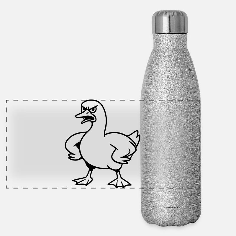 Oie en colère Gourde isotherme panoramique pailletée 500 ml