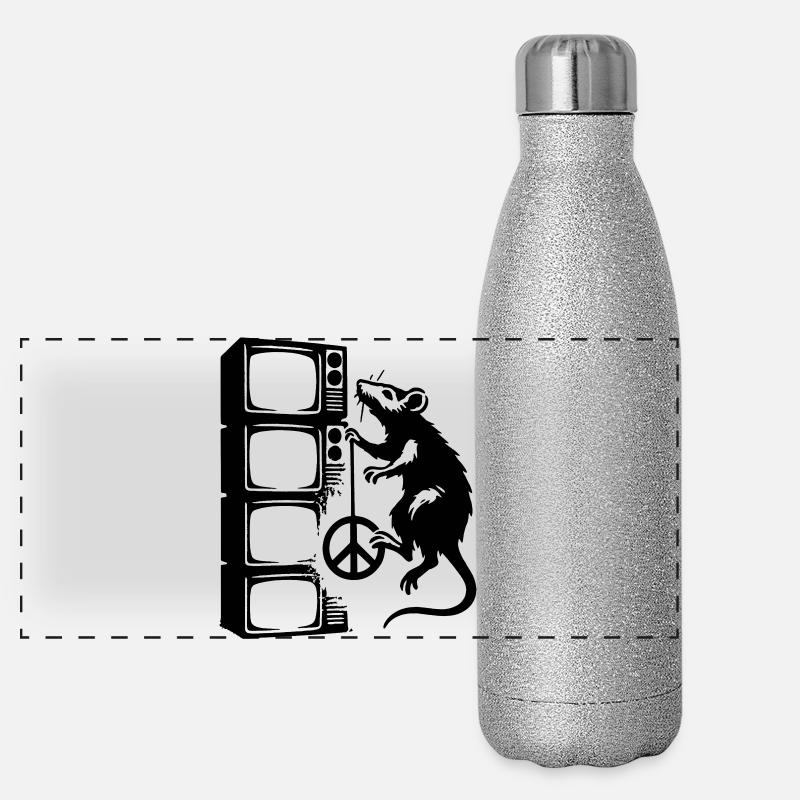 Rat avec écran Gourde isotherme panoramique pailletée 500 ml