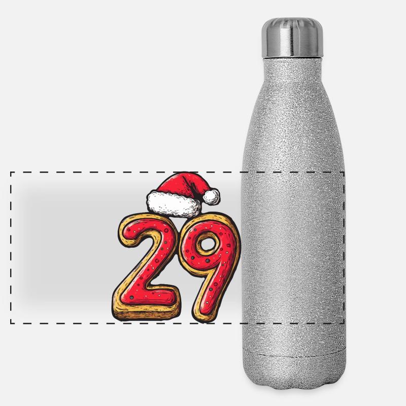 Biscuit de Noël à 29 chiffres Gourde isotherme panoramique pailletée 500 ml