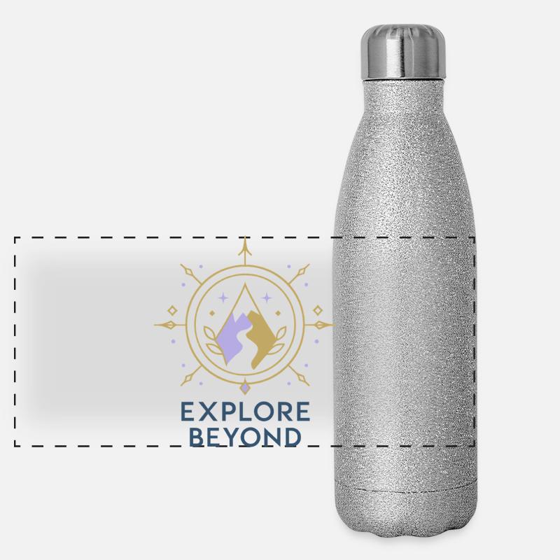 Explore Beyond Compass Panoramic Glitter Thermal Bottle 500 ml