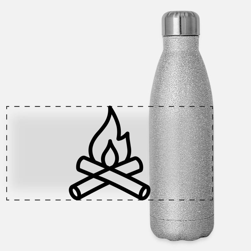 feu de camp Gourde isotherme panoramique pailletée 500 ml