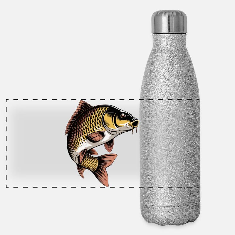 Carpe sauteuse Gourde isotherme panoramique pailletée 500 ml