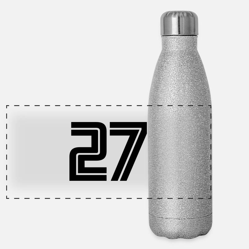 27 - Gourde isotherme panoramique pailletée 500 ml - paillettes argentées