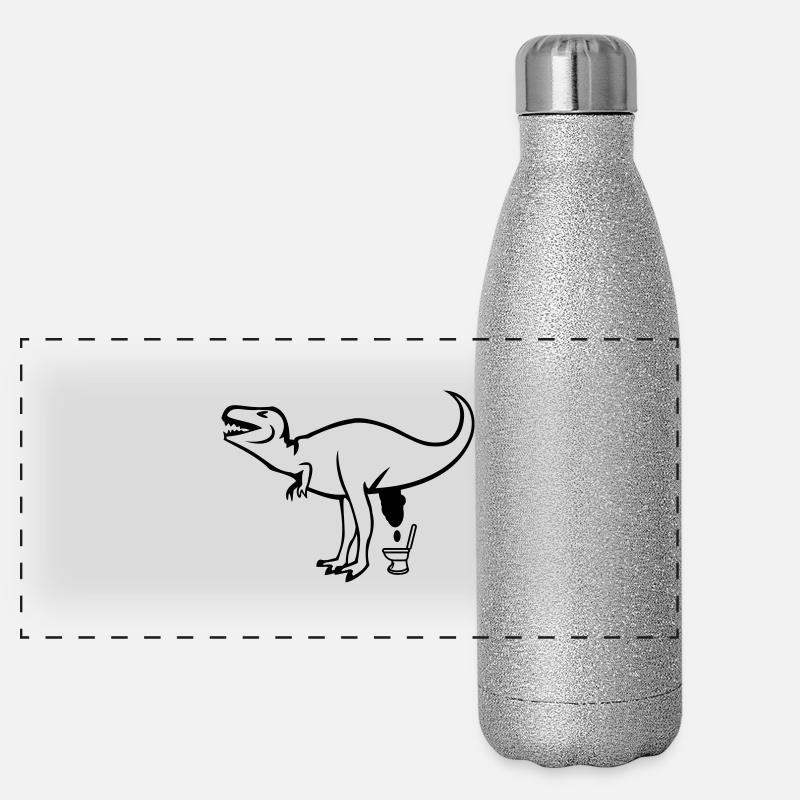 dino klo Panorama Glitzer Isolierflasche 500 ml