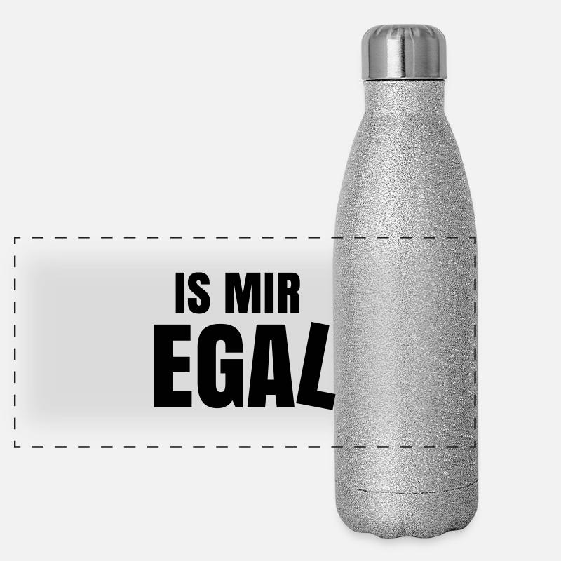 is mir egal Spruch Statement ist Panorama Glitzer Isolierflasche 500 ml