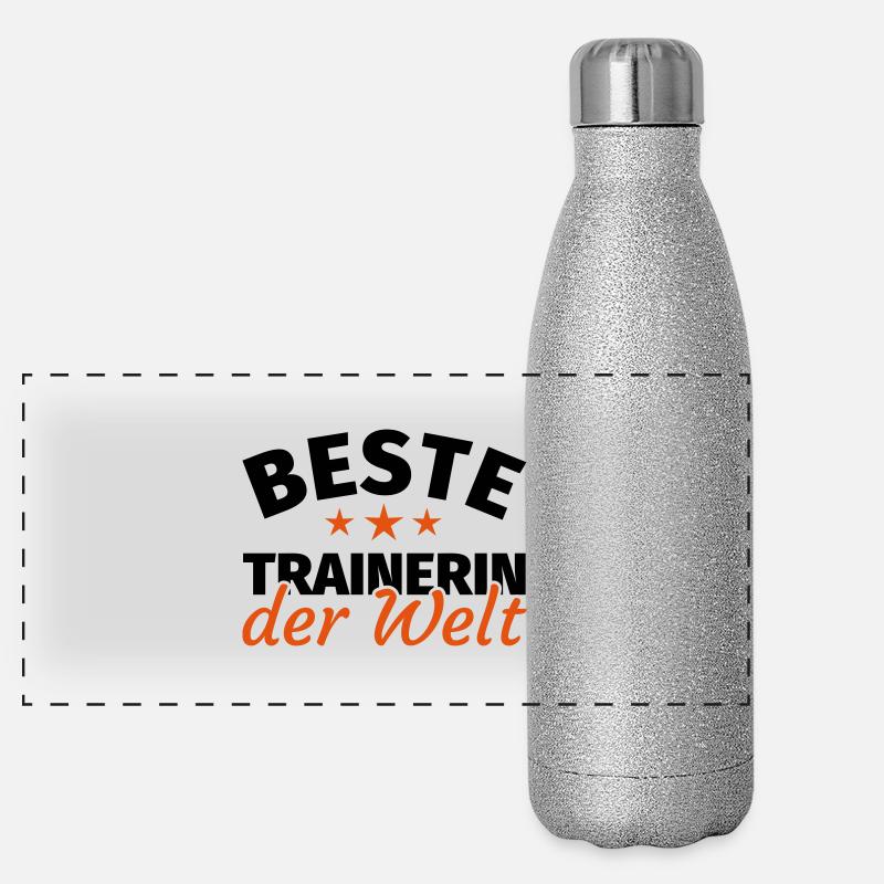 Trainerin Geschenk Panorama Glitzer Isolierflasche 500 ml