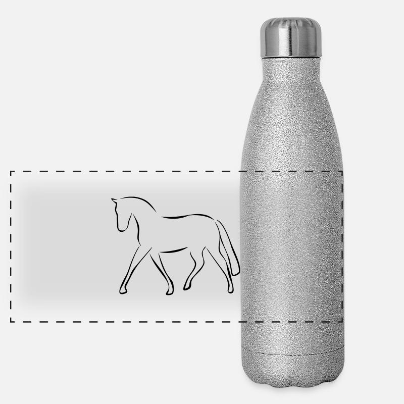 Pferd Panorama Glitzer Isolierflasche 500 ml