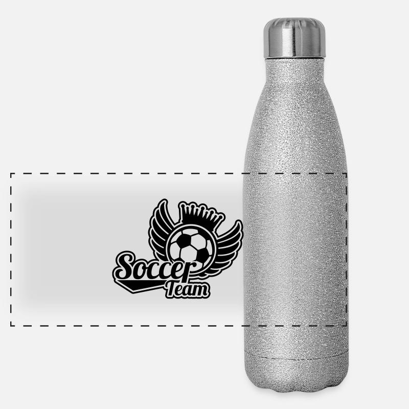 soccer_team_he1 Panorama Glitzer Isolierflasche 500 ml