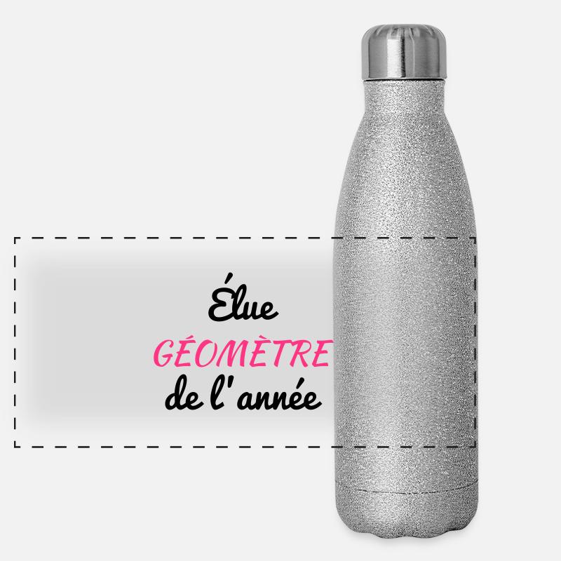 géomètre / topographe / topographie / geometre Gourde isotherme panoramique pailletée 500 ml