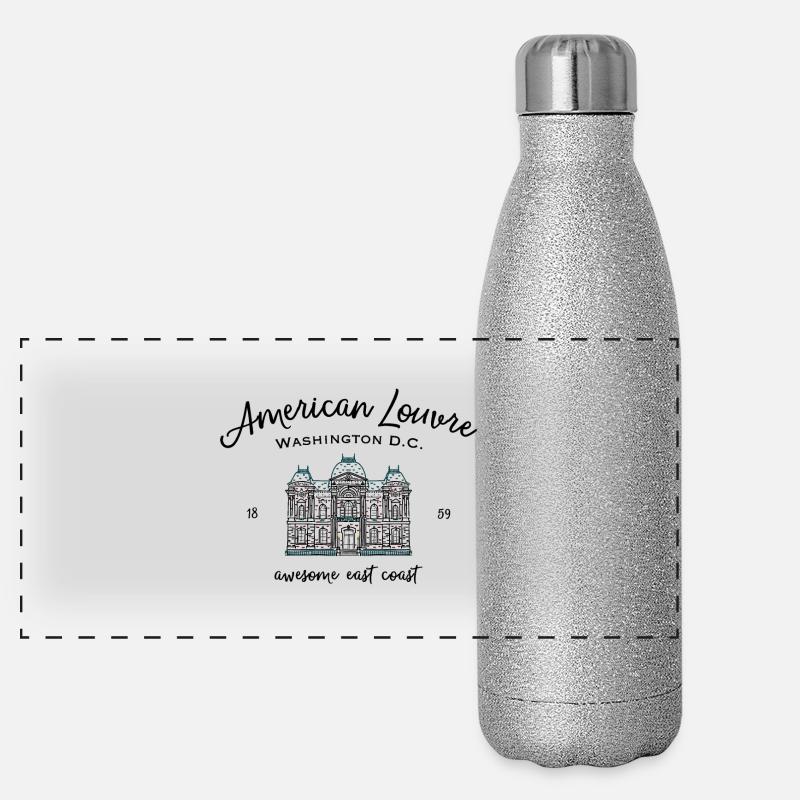 Washington D.C., attraction du Louvre américain Gourde isotherme panoramique pailletée 500 ml
