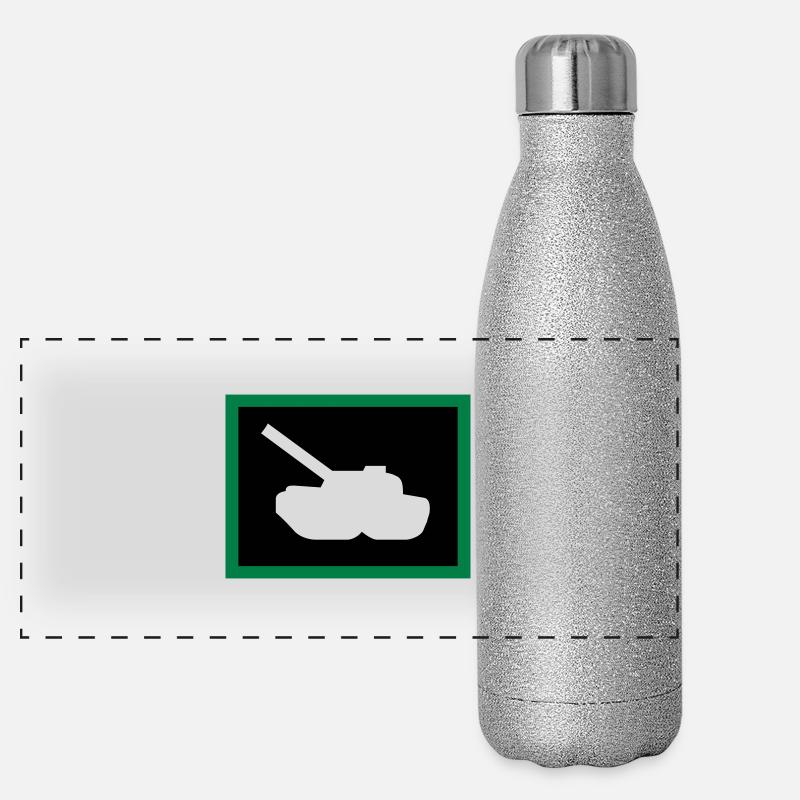 Panzer / tank (2c) Panorama Glitzer Isolierflasche 500 ml