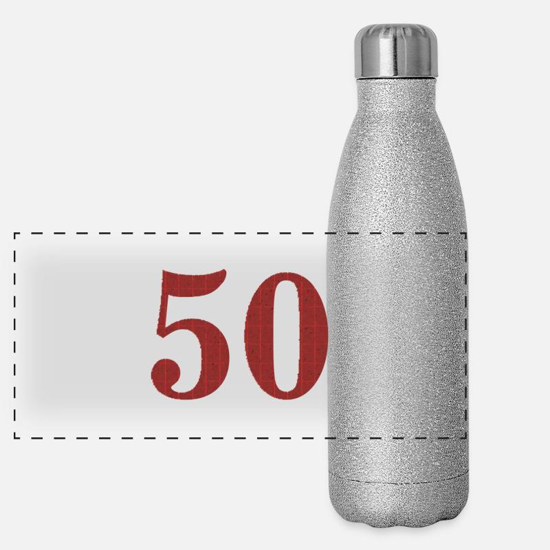 50th birthday Panoramic Glitter Thermal Bottle 500 ml