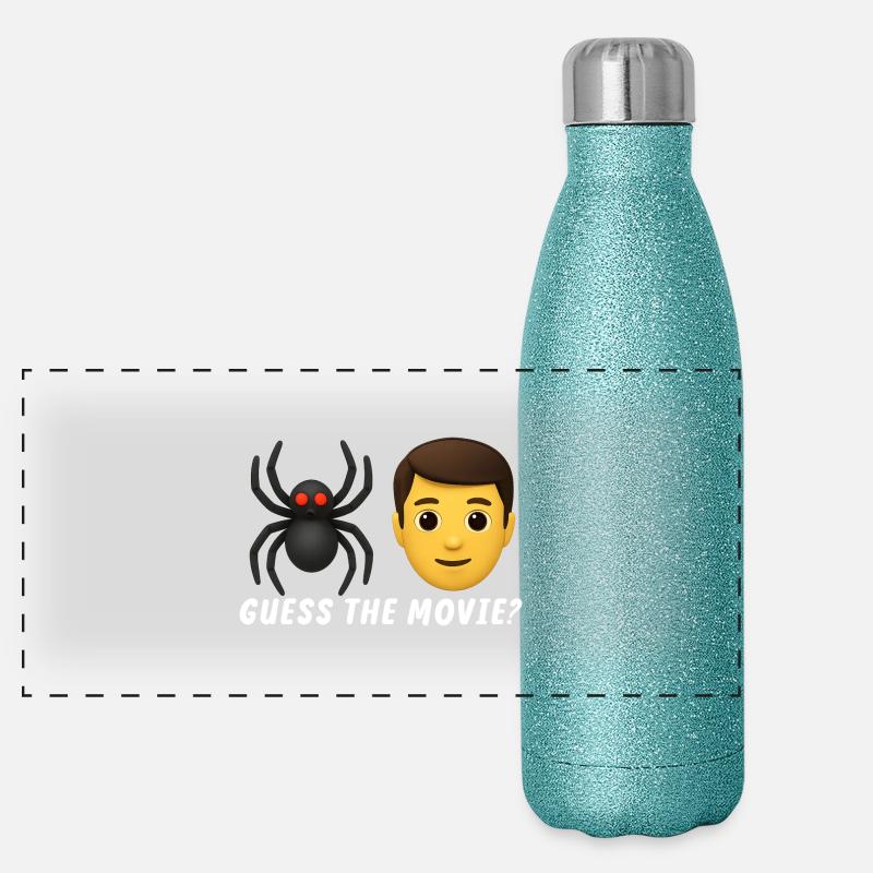 Spider and Human Design Panoramic Glitter Thermal Bottle 500 ml