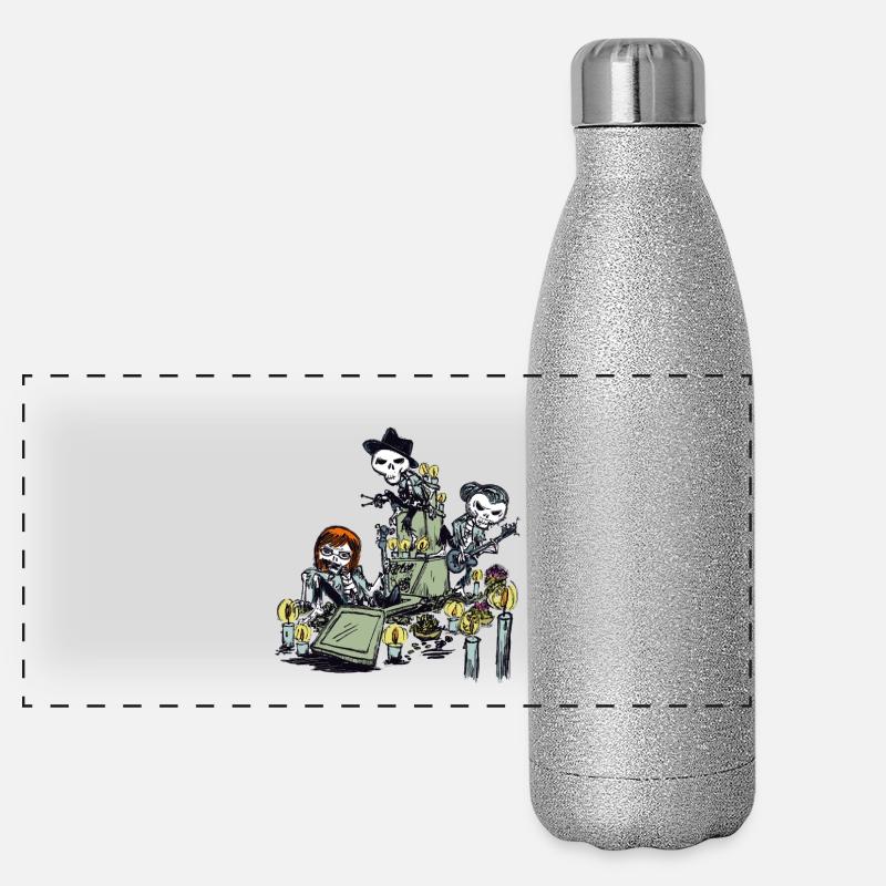 Baend « Jonny hates Rock » sur la tombe Gourde isotherme panoramique pailletée 500 ml
