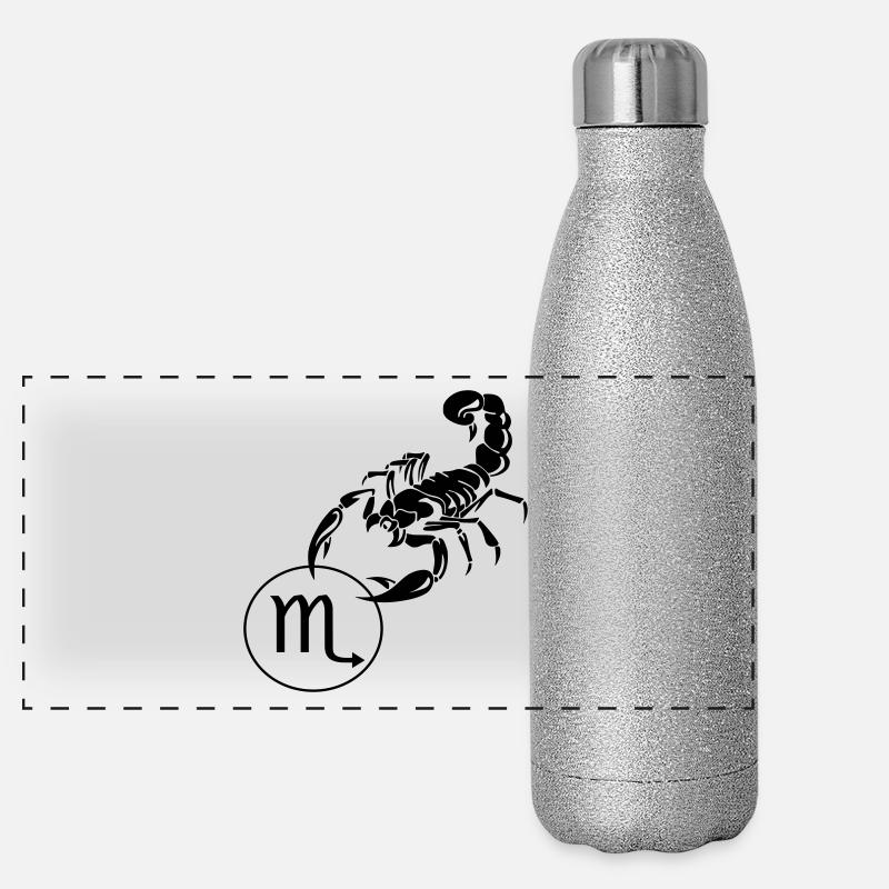 Sternzeichen Skorpion Panorama Glitzer Isolierflasche 500 ml