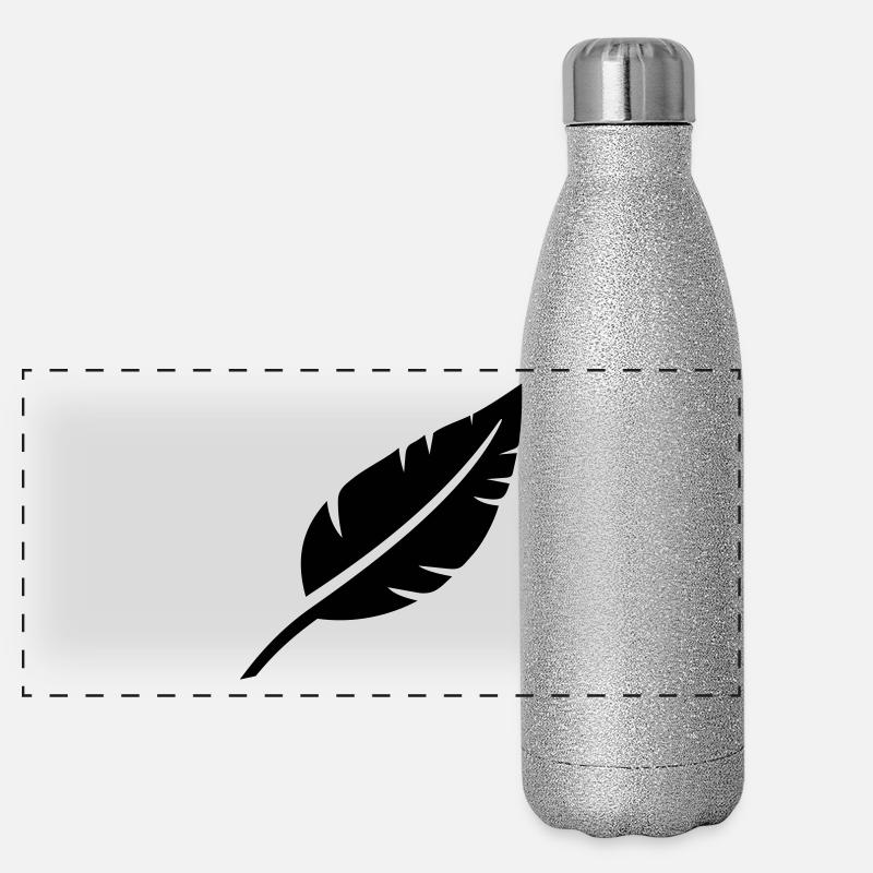 Feder Panorama Glitzer Isolierflasche 500 ml