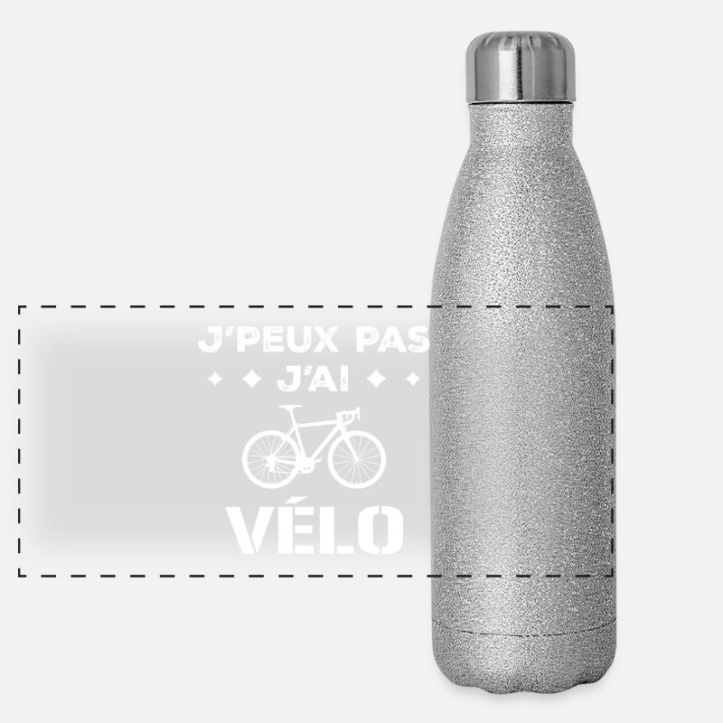 Design Humor Radfahrer Zweirad-Enthusiasten Panorama Glitzer Isolierflasche 500 ml