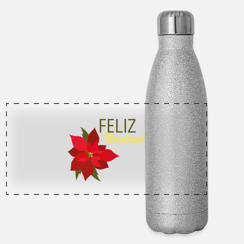 Feliz Navidad Gourde isotherme panoramique pailletée 500 ml