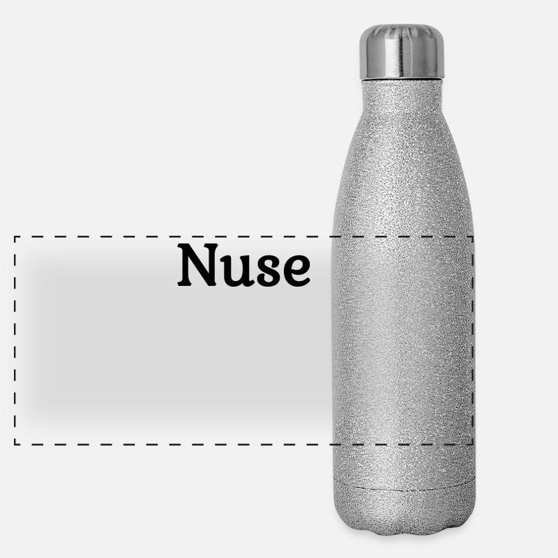 Albania "Nuse" - Panoramic Glitter Thermal Bottle 500 ml - silver glitter