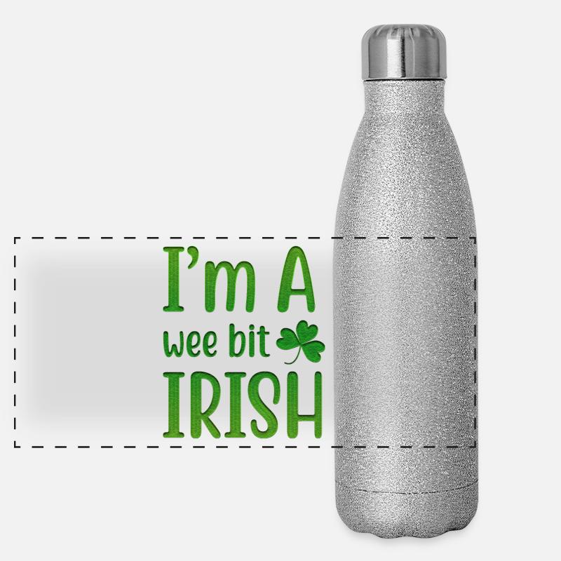 I Am A Wee Bit Irish Panorama Glitzer Isolierflasche 500 ml