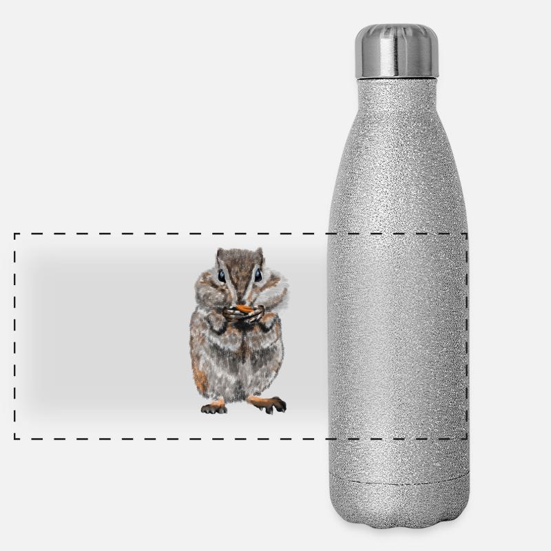 Hamster Panorama Glitzer Isolierflasche 500 ml