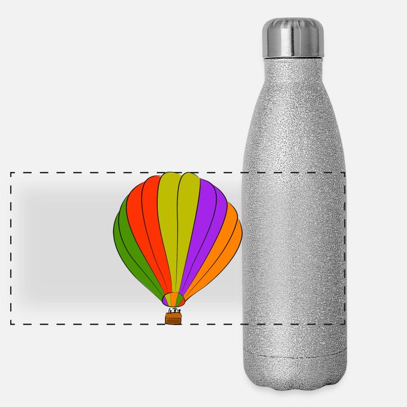 heissluftballon ballon luftfahrt Panorama Glitzer Isolierflasche 500 ml