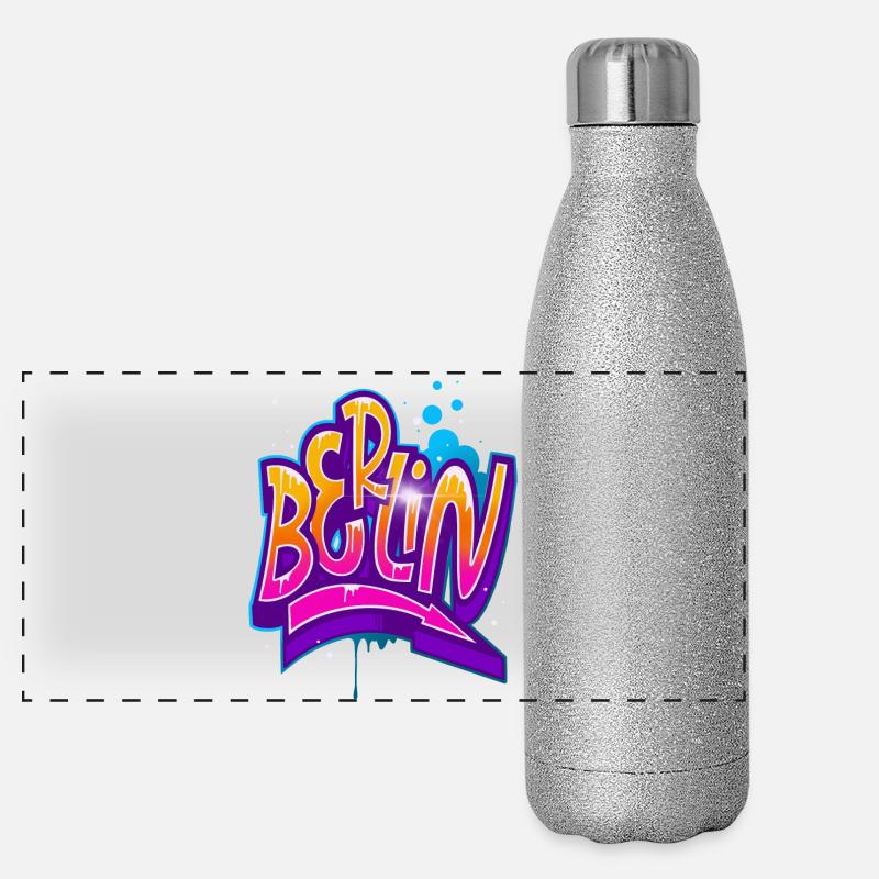 Berlin graffiti Panoramic Glitter Thermal Bottle 500 ml