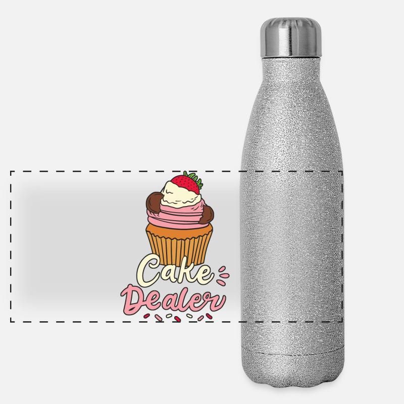 Kuchen Bäcker Backen Panorama Glitzer Isolierflasche 500 ml